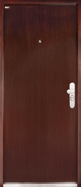 Bezpečnostné bytové dvere SECURIDO hladké F3/C - mahagón 