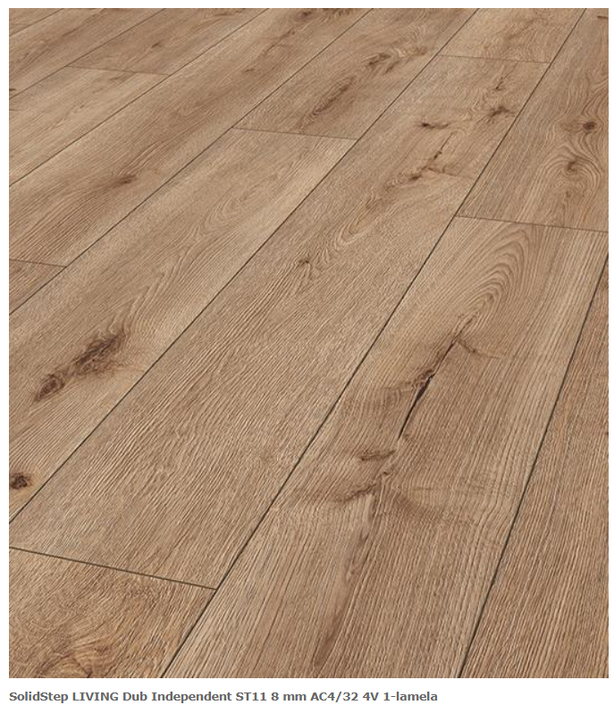 Laminátová podlaha SolidStep LIVING,Dub Independent,ST 11, 8mm, AC4/32 4V lamela