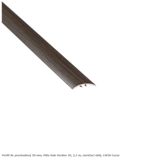 Profil AL prechodový 30mm,fólia Dub Verden 29, 2,7m, narážací oblý,LW30 Cezar