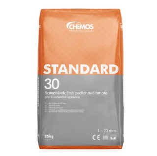 Samonivelačná podlahová hmota Chemos Standard 30 cementová 25kg